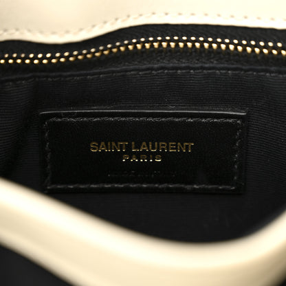 Saint Laurent Calfskin Y Quilted Monogram Toy Loulou Crossbody Bag Crema Soft 6 of 10