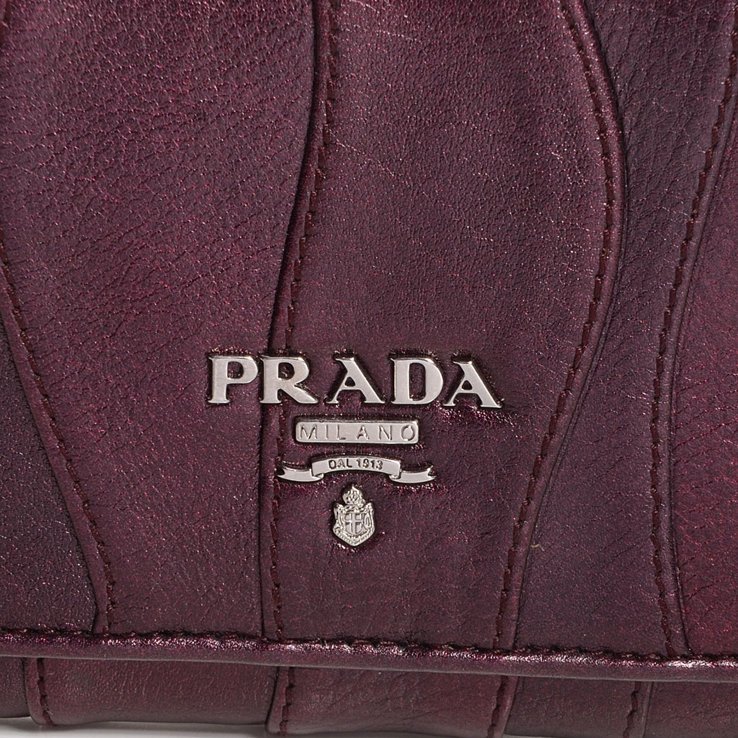 Nappa Mordore Stripes Continental Wallet Lampone