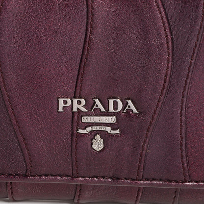 Prada Nappa Mordore Stripes Continental Wallet Lampone 3 of 10