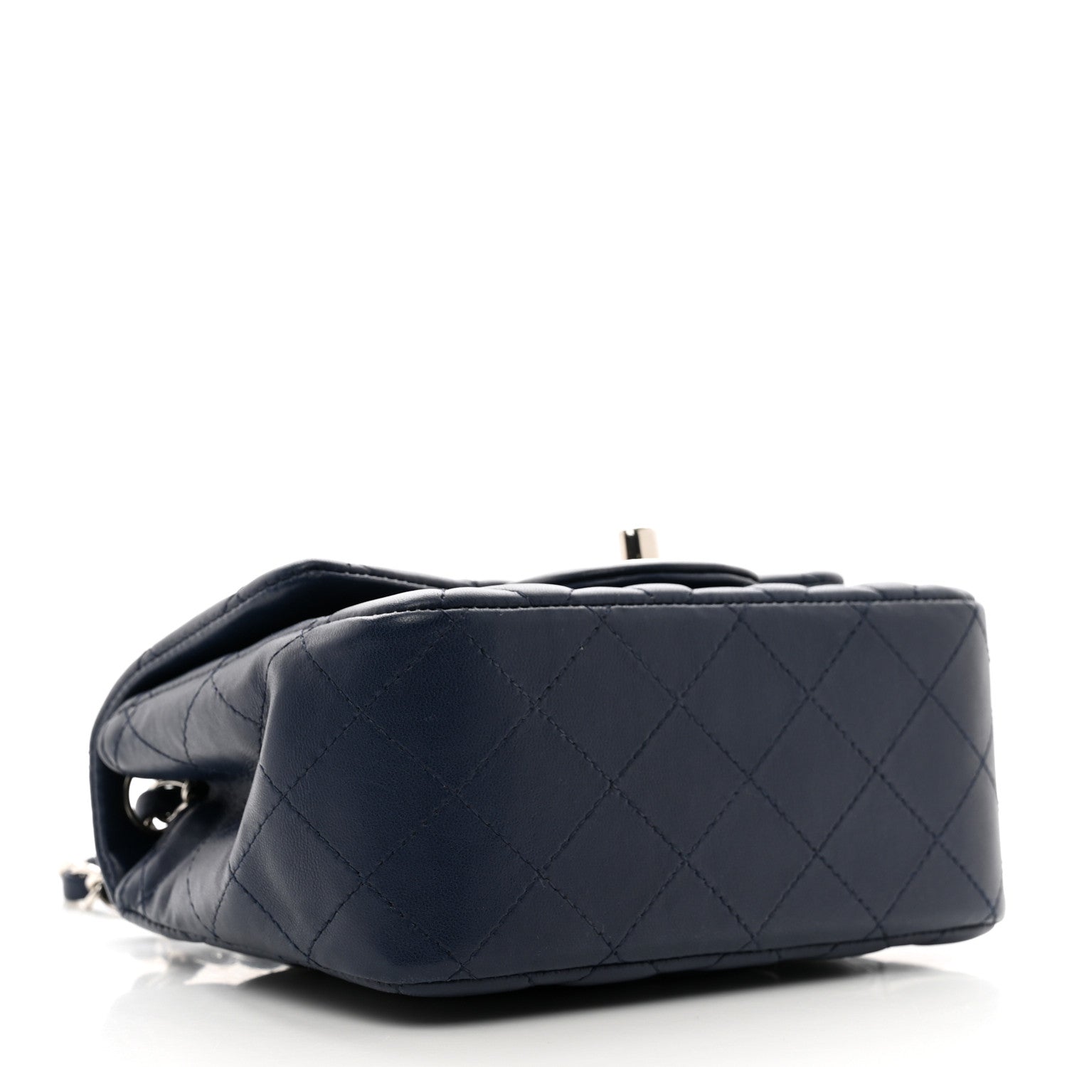Chanel Lambskin Quilted Mini Square Flap Navy 4 of 10