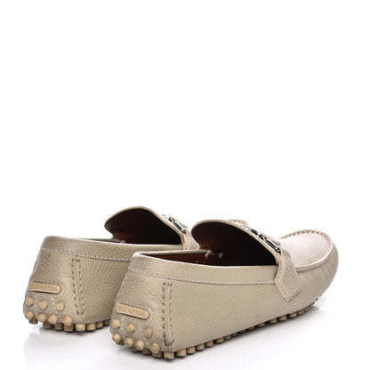 Louis Vuitton Mens Calfskin Hockenheim Moccasin Loafers 8 Beige 4 of 9