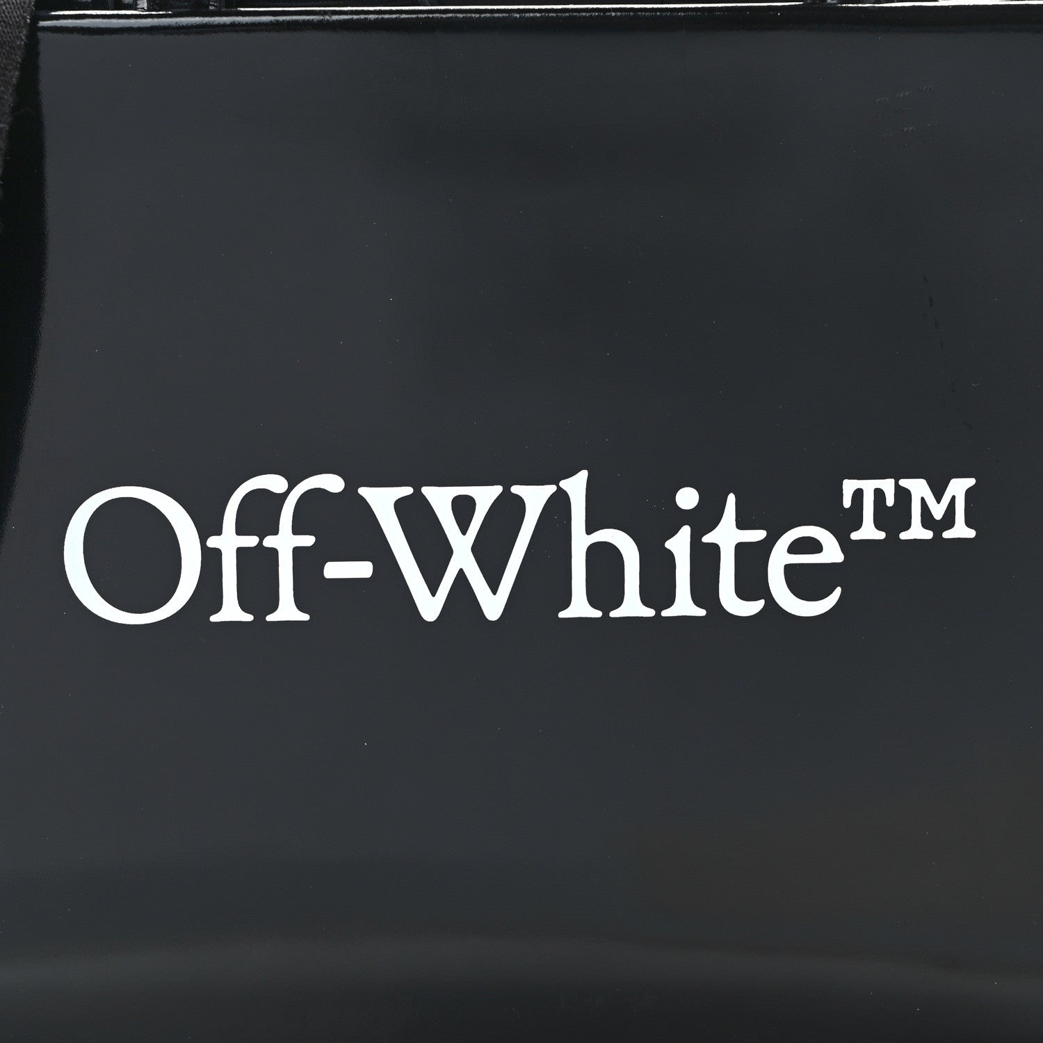 Off-White Patent Calfskin Mini Logo Box Bag 7 of 10