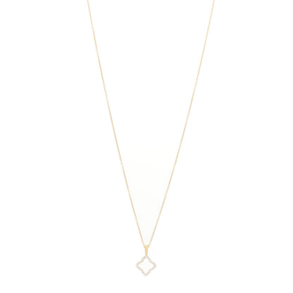 David Yurman 18K Yellow Gold Diamond Cable Collectibles Quatrefoil Pendant Necklace 1 of 4