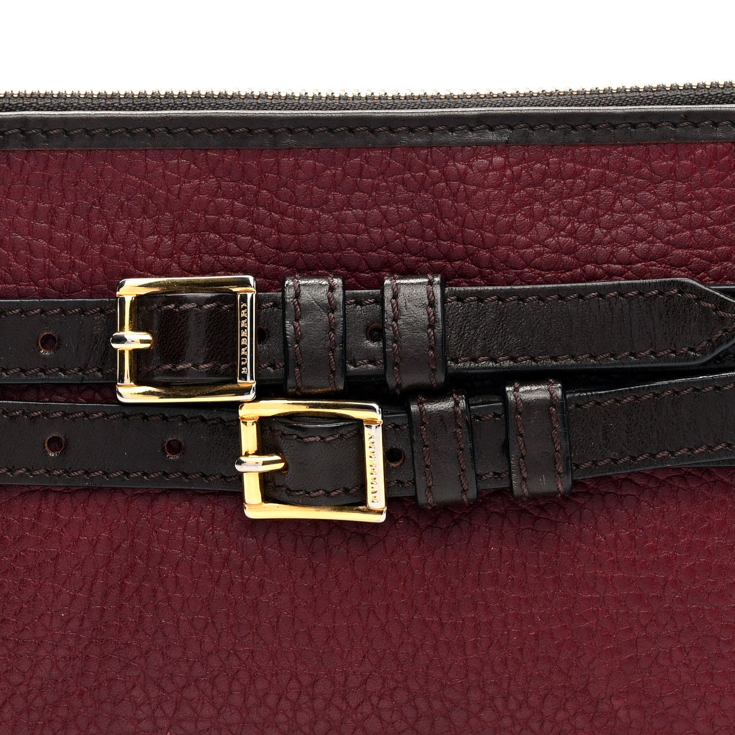 Burberry House Check Bridle Calfskin Peyton Crossbody Burgundy 8 of 10