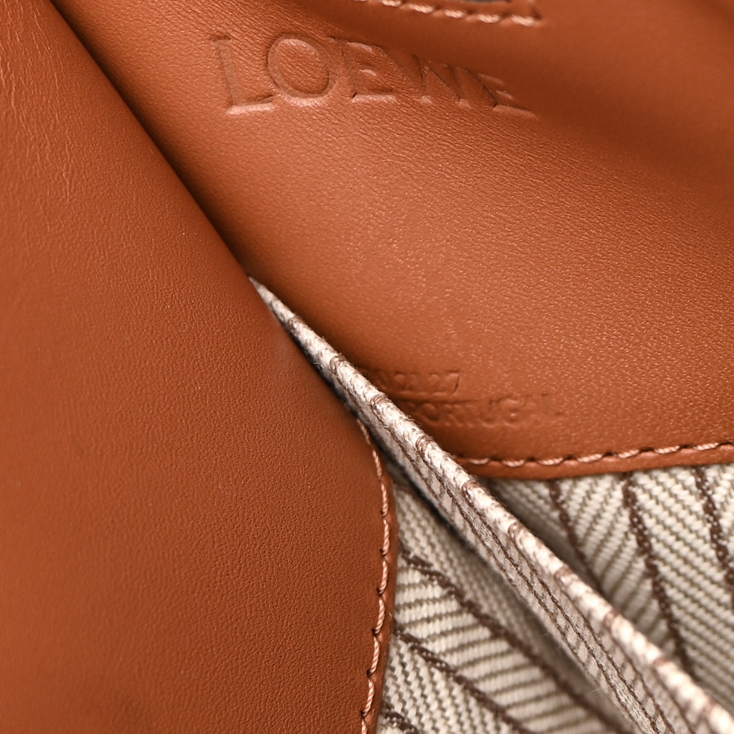 Loewe Canvas Calfskin Cushion Tote Taupe 7 of 15