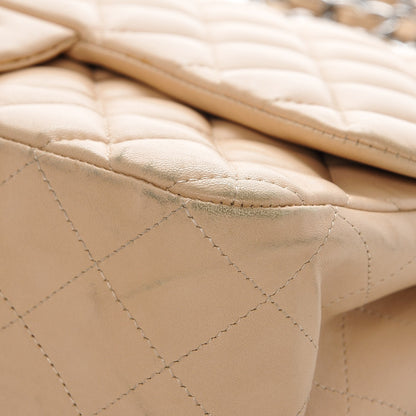 Chanel Lambskin Quilted Jumbo Single Flap Beige Clair 9 of 10