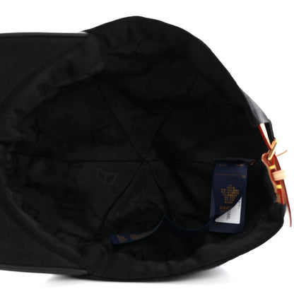 Louis Vuitton Calfskin Cotton Jacquard Monogram LV First Cap L Black 7 of 9