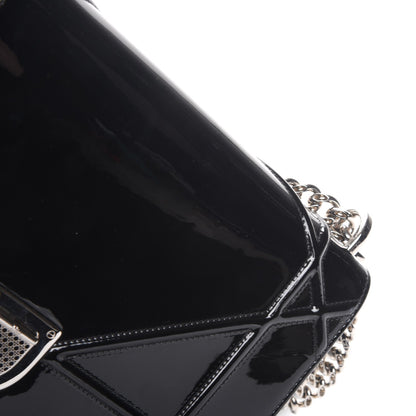 Christian Dior Patent Medium Diorama Flap Bag Black 9 of 9