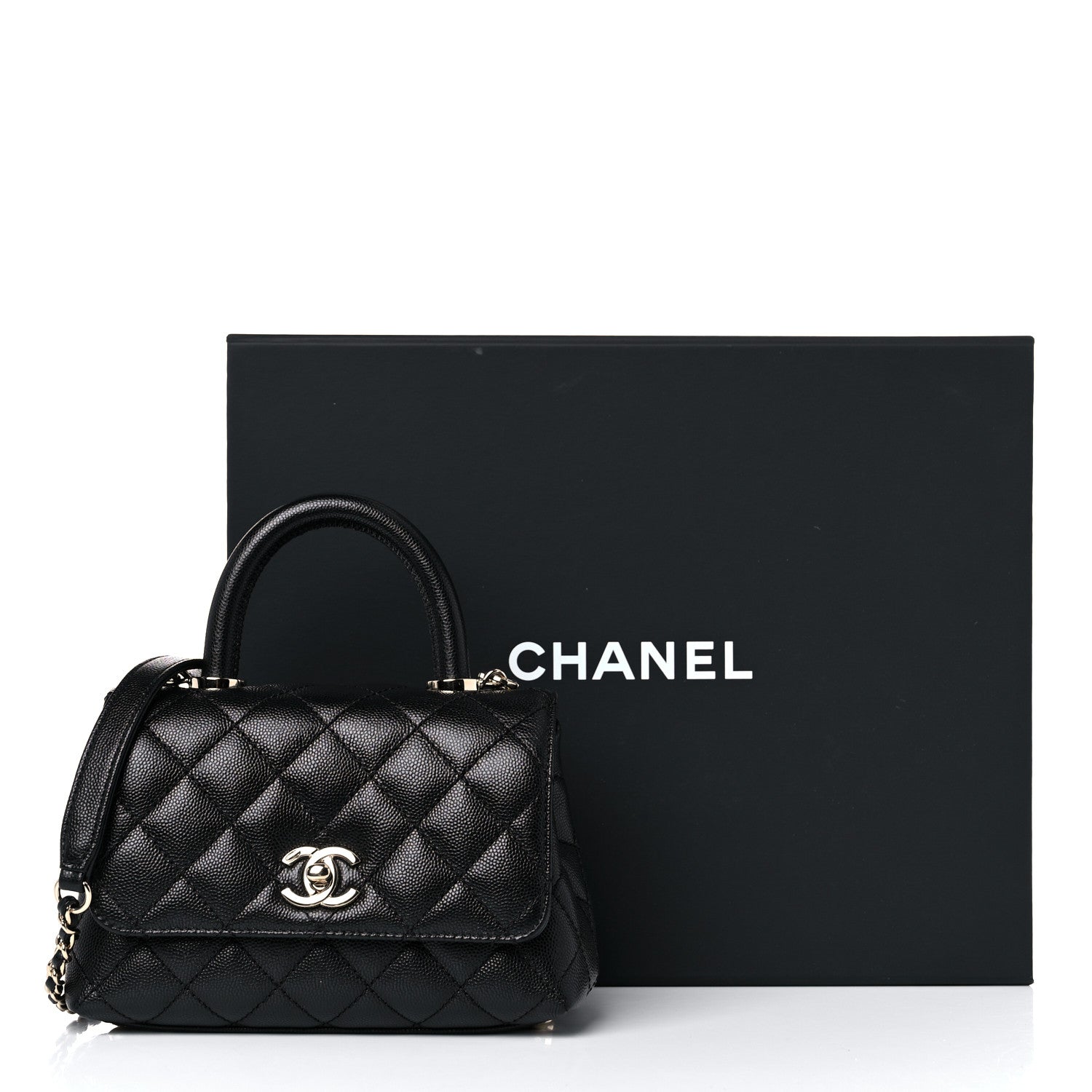 Chanel Caviar Quilted Extra Mini Coco Handle Flap Black 10 of 10