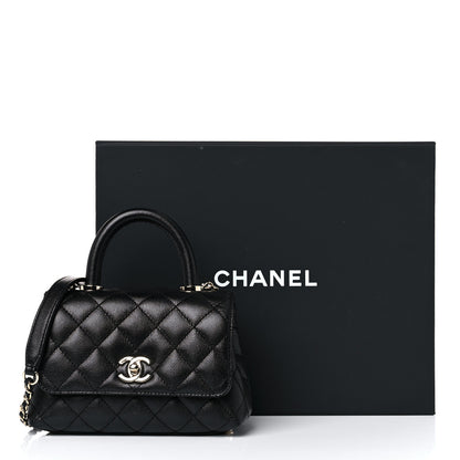 Chanel Caviar Quilted Extra Mini Coco Handle Flap Black 10 of 10