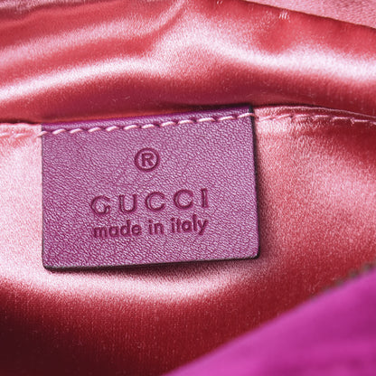 Gucci Velvet Matelasse Small GG Marmont Chain Shoulder Bag Fuchsia Violet Cyclamen 6 of 10