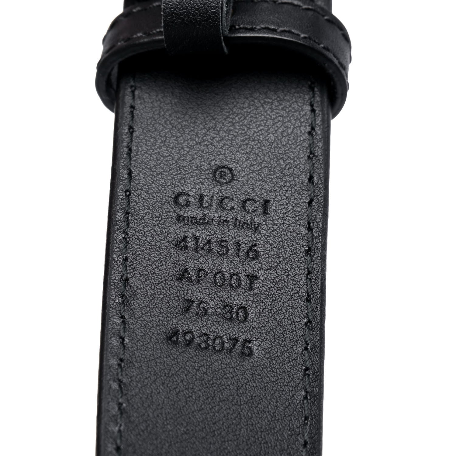 Gucci Calfskin Double G 30mm Belt 75 30 Black 5 of 7