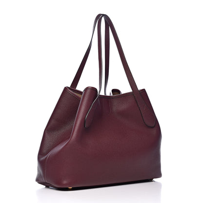 Burberry Grainy Calfskin Medium Honeybrook Tote Dark Plum 4 of 11