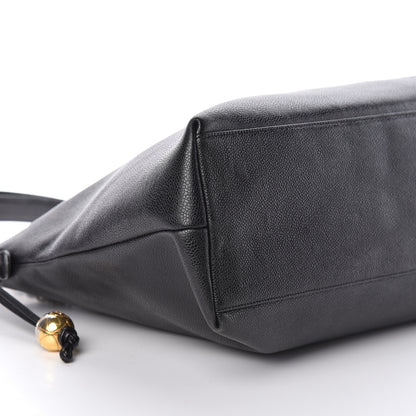 Chanel Caviar Large CC Shoulder Bag Black 10 of 12