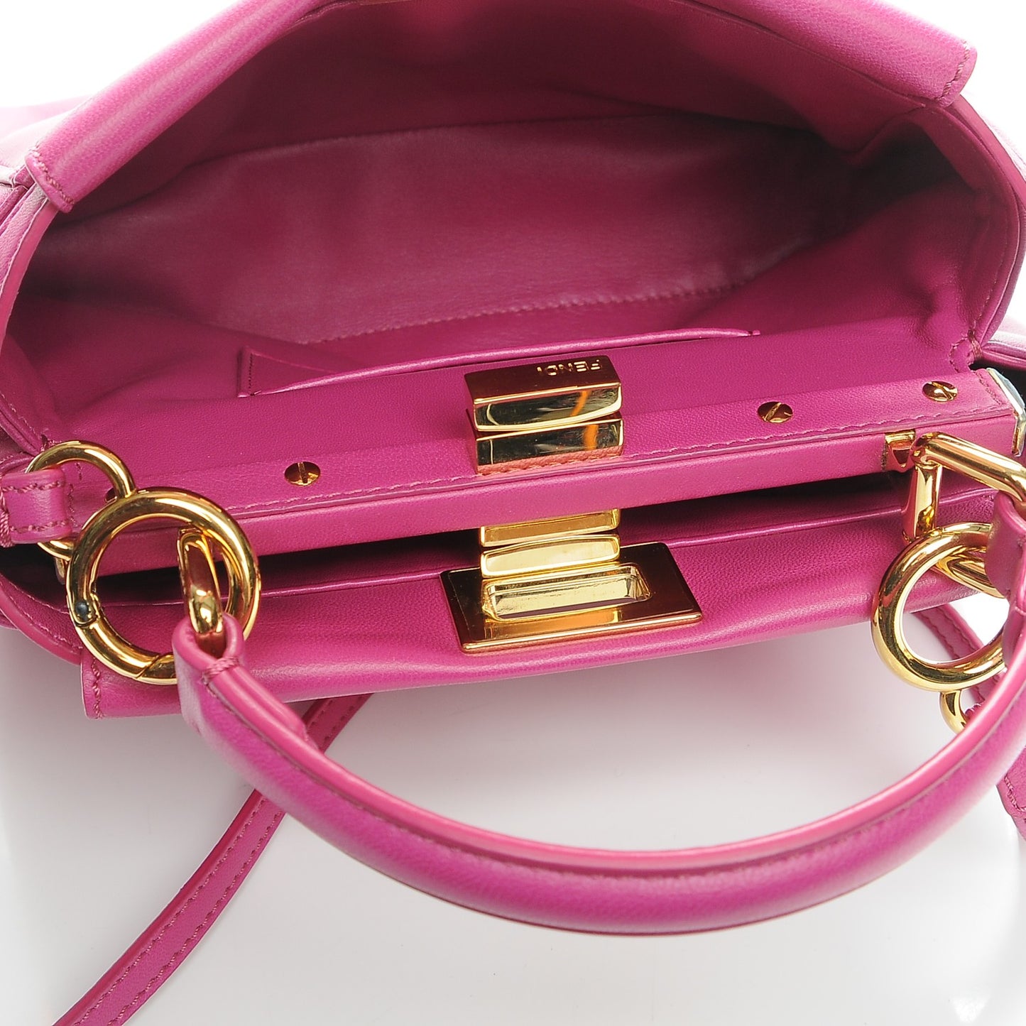 Nappa Mini Peekaboo Iconic Satchel Magenta