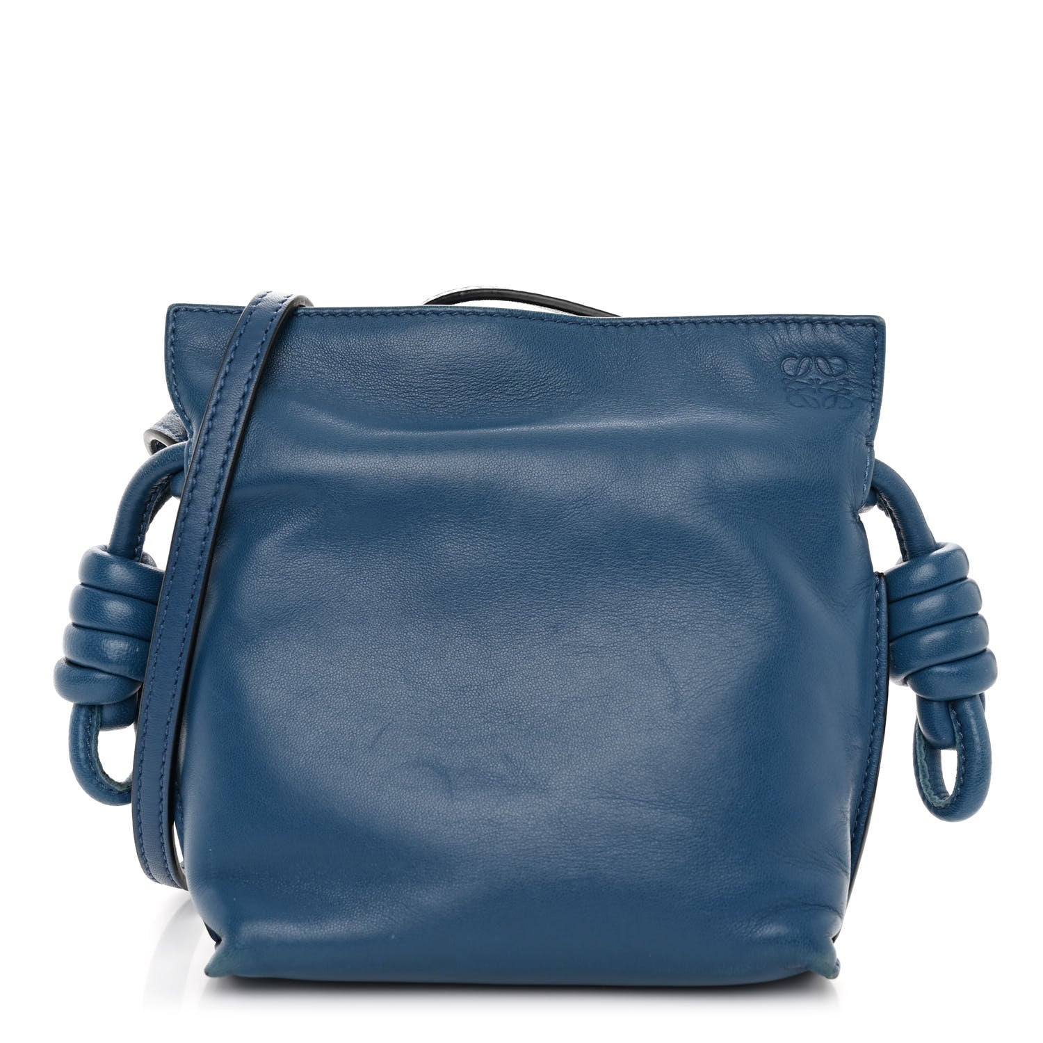 Loewe Calfskin Mini Flamenco Knot Crossbody Bag Indigo 1 of 9