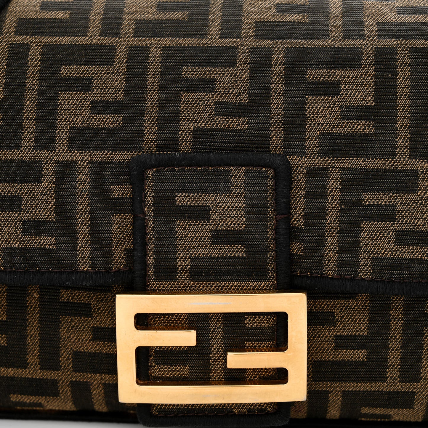 Fabric Jacquard FF 1974 Medium Baguette Tobacco Moro Black
