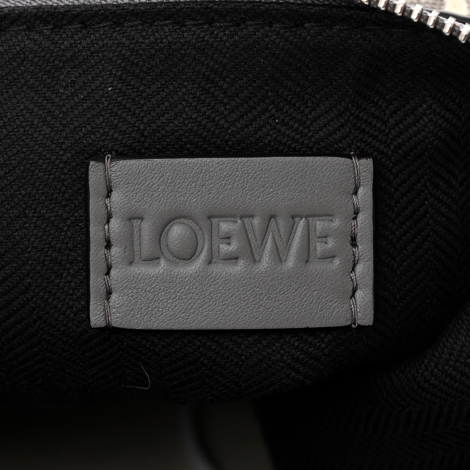 Loewe Supple Smooth Calfskin Jacquard Small Cubi Crossbody Bag Asphalt Grey 6 of 10