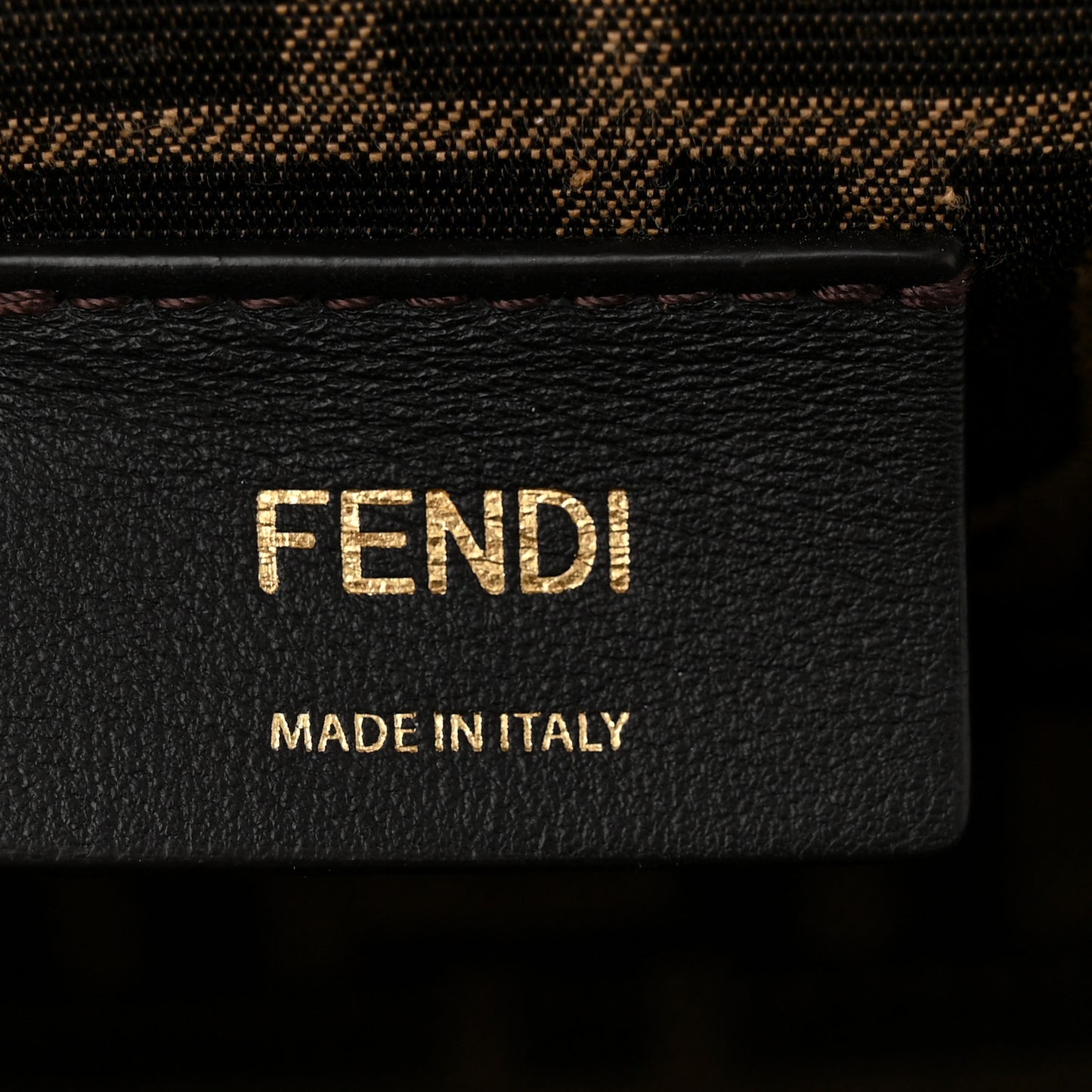Shiny Nappa Fabric Jacquard FF 1974 Midi Fendi Tobacco Moro Ebano
