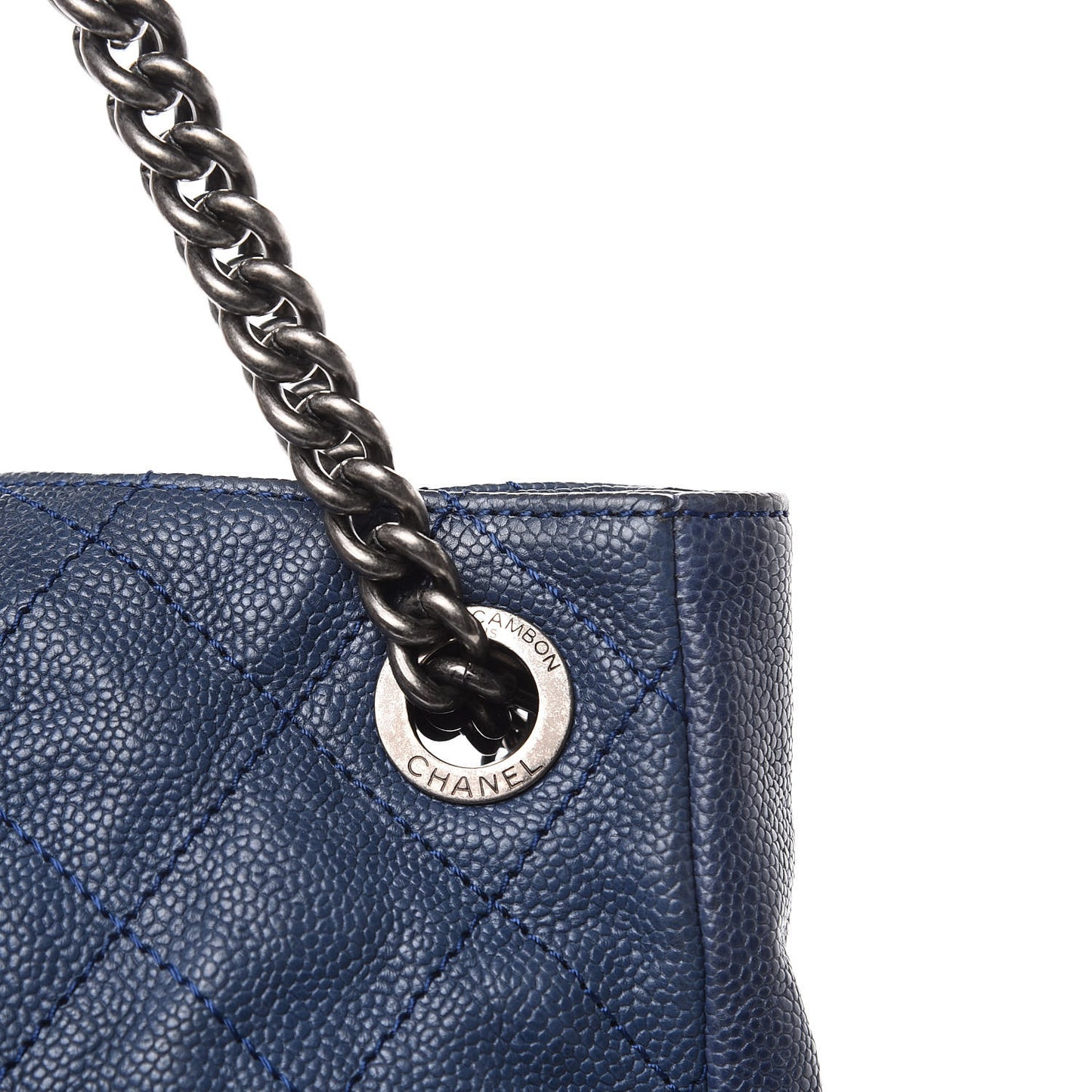 Caviar Quilted Simply CC Hobo Blue