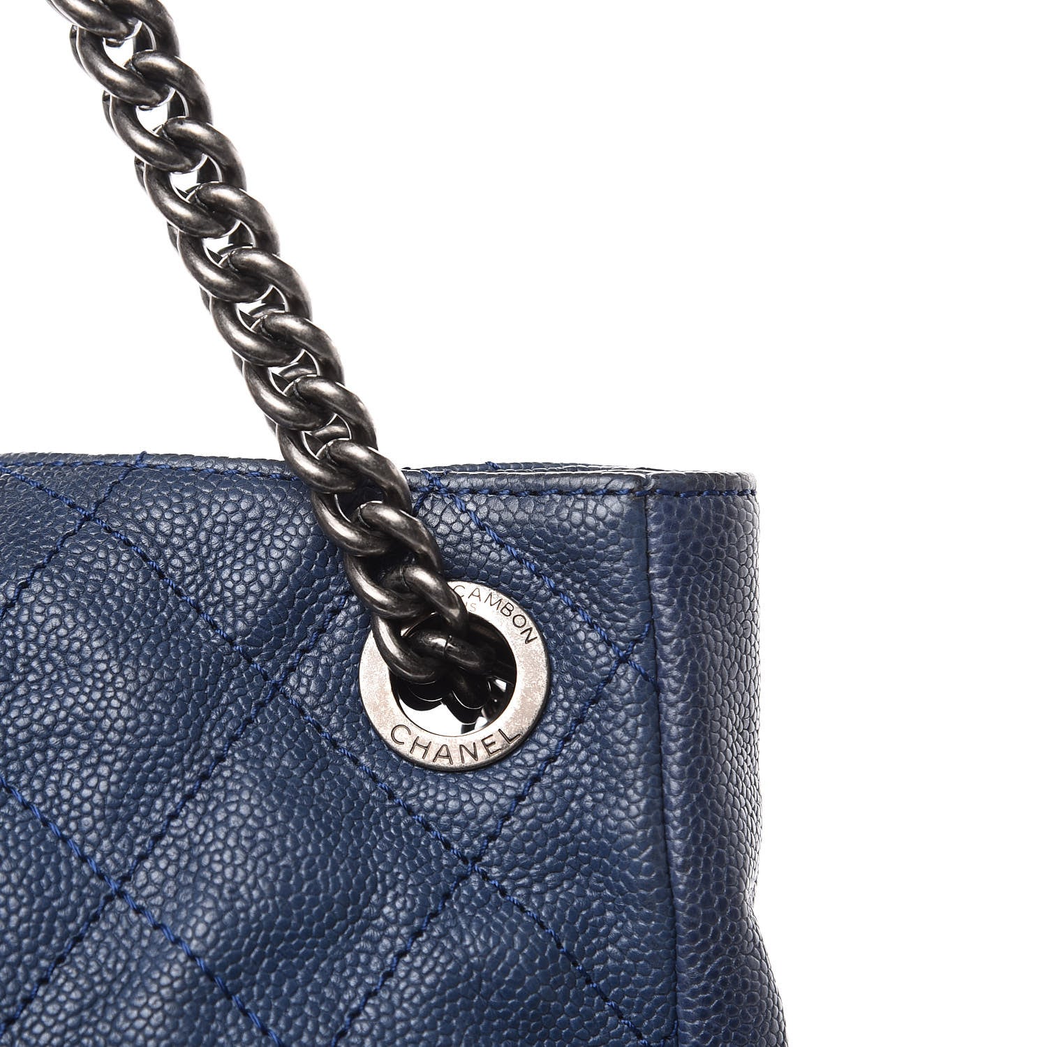Chanel Caviar Quilted Simply CC Hobo Blue 13 of 18
