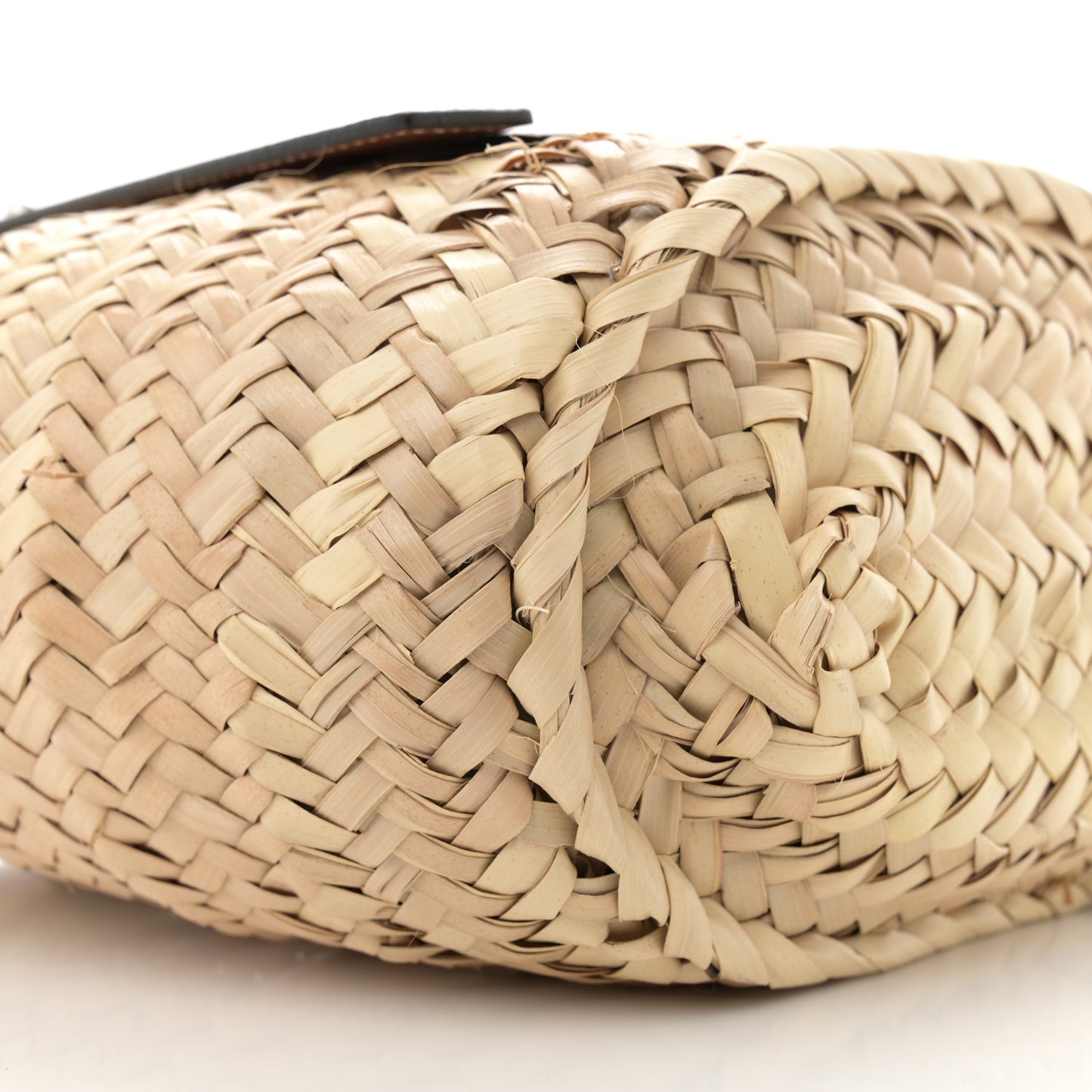 Raffia Small Basket Tote Bag Natural Orange