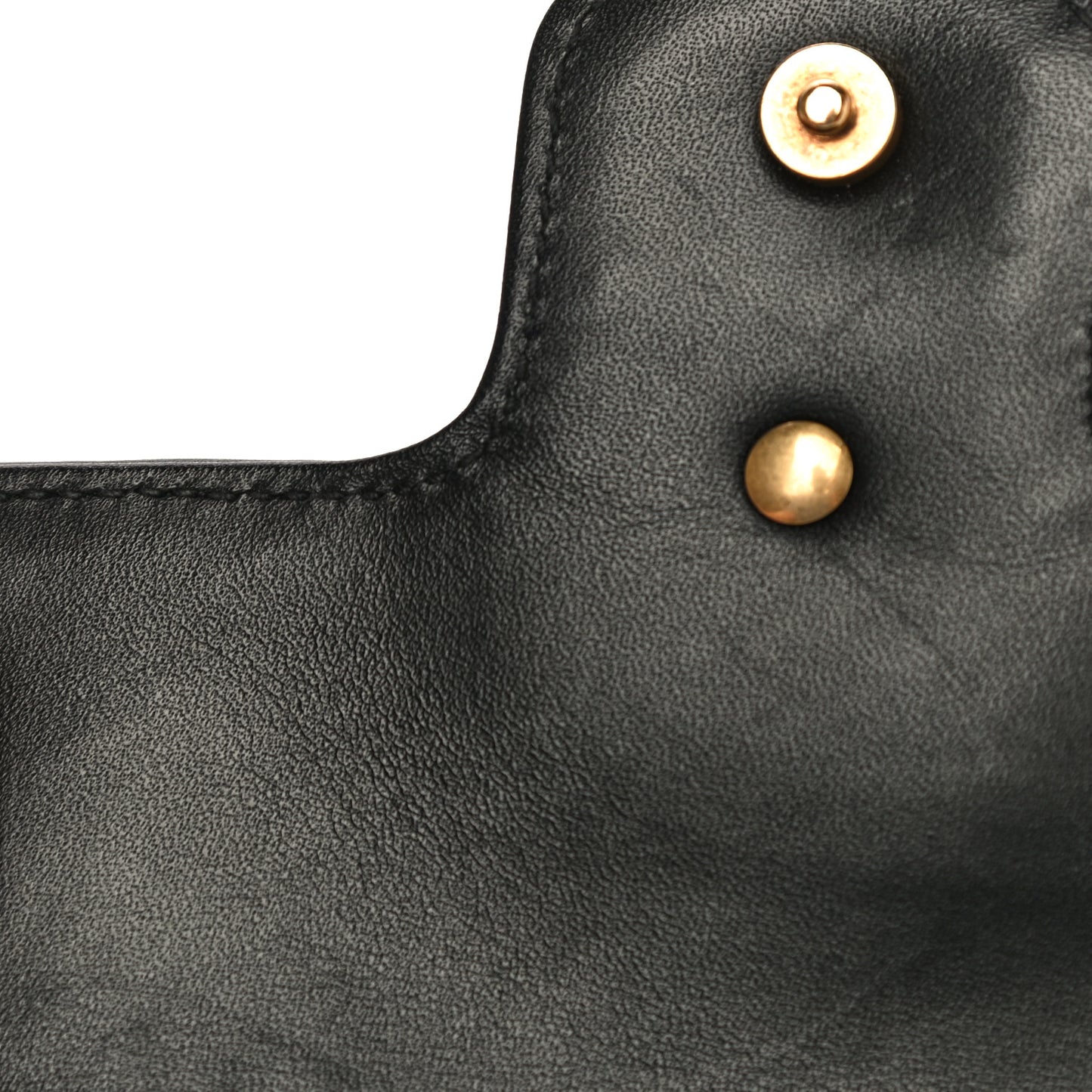 Calfskin Matelasse Super Mini GG Marmont Shoulder Bag Black