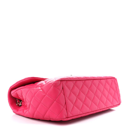 Chanel Caviar Quilted XXL Travel Flap Bag Dark Pink 4 of 11