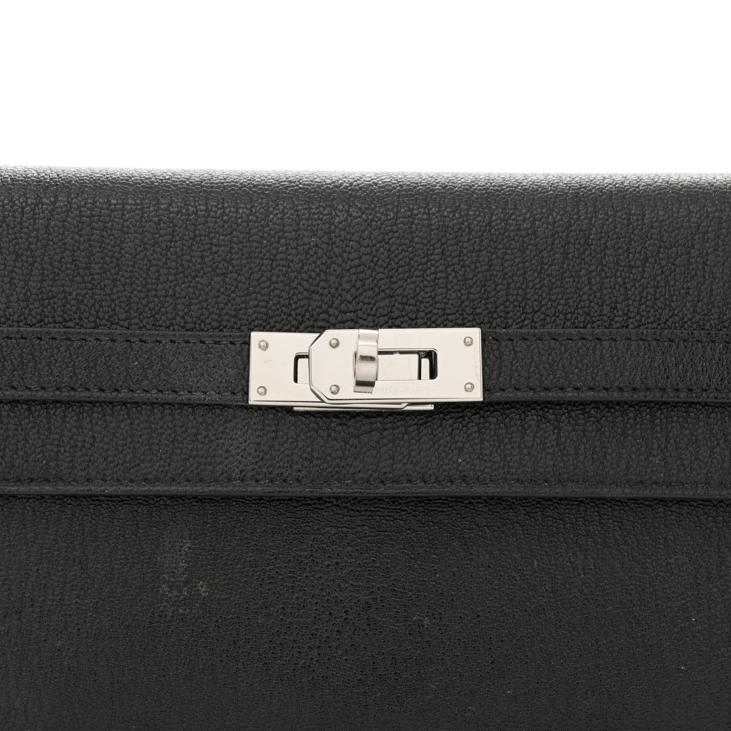 Hermes Chevre Mysore Kelly Wallet To Go Black 8 of 12