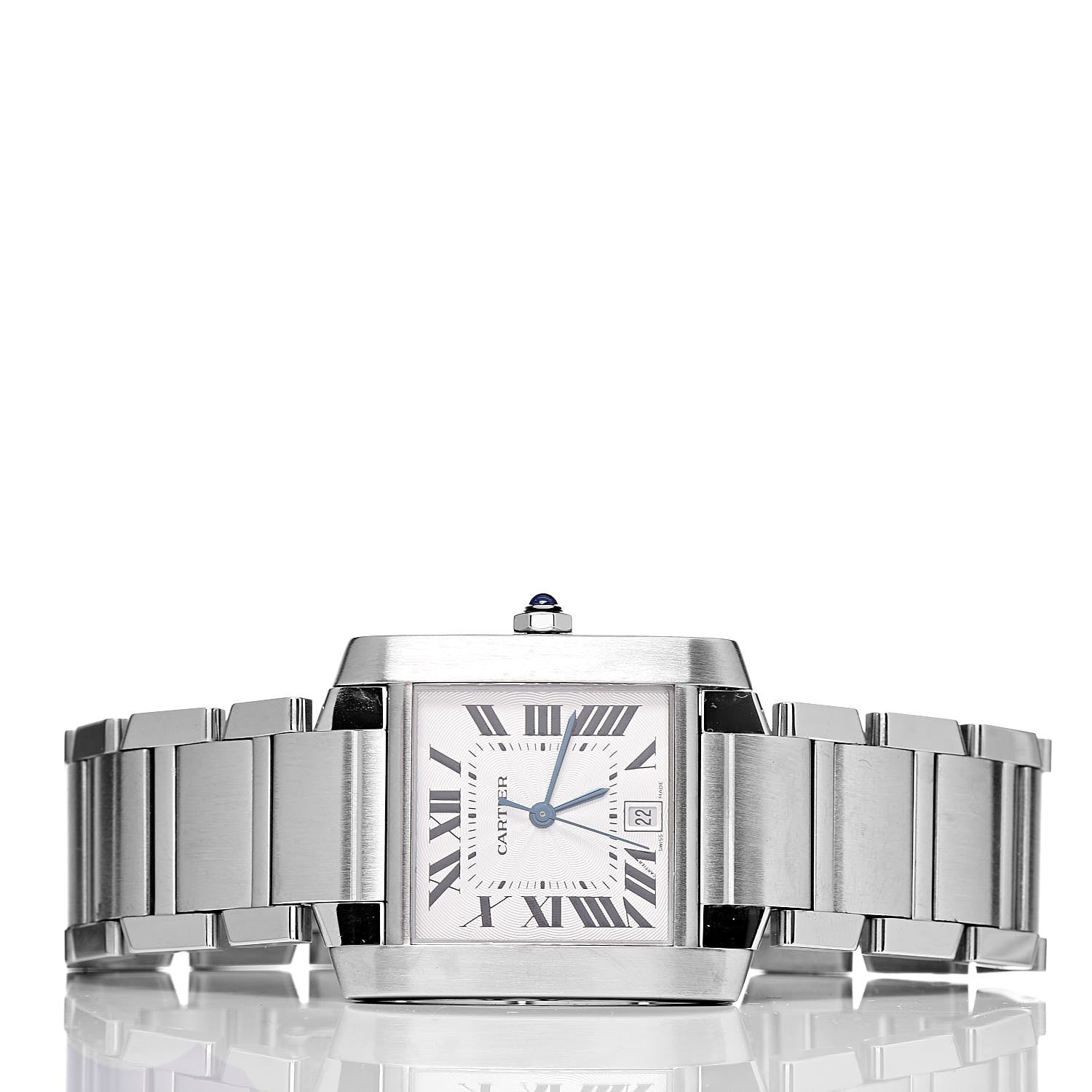 Cartier Stainless Steel 28mm Tank Francaise Automatic Watch 3 of 9