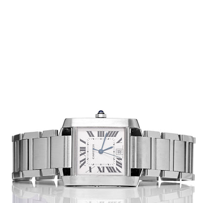 Cartier Stainless Steel 28mm Tank Francaise Automatic Watch 3 of 9