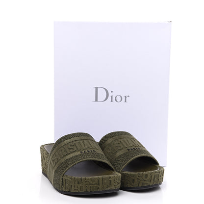 Christian Dior Oblique Denim D-Way Platform Sandal 37 Kaki 8 of 8