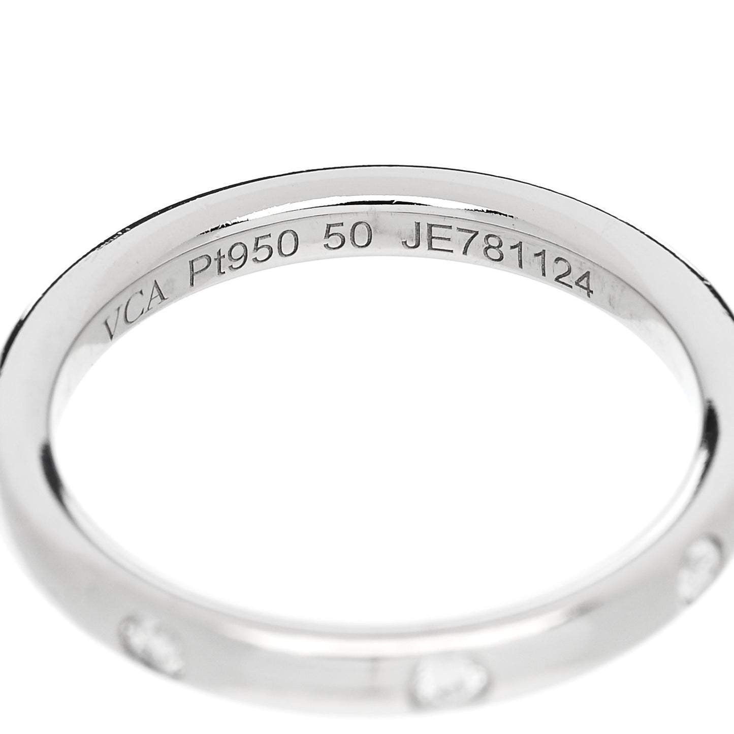 Platinum Diamond Tendrement Etoiles Wedding Band Ring 50 5.25