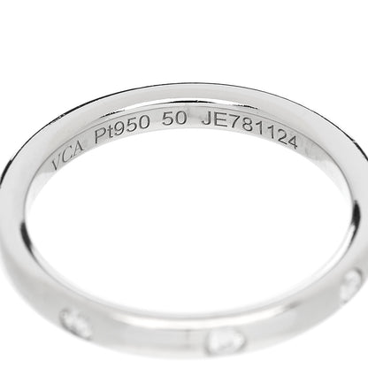 Van Cleef & Arpels Platinum Diamond Tendrement Etoiles Wedding Band Ring 50 5.25 4 of 4
