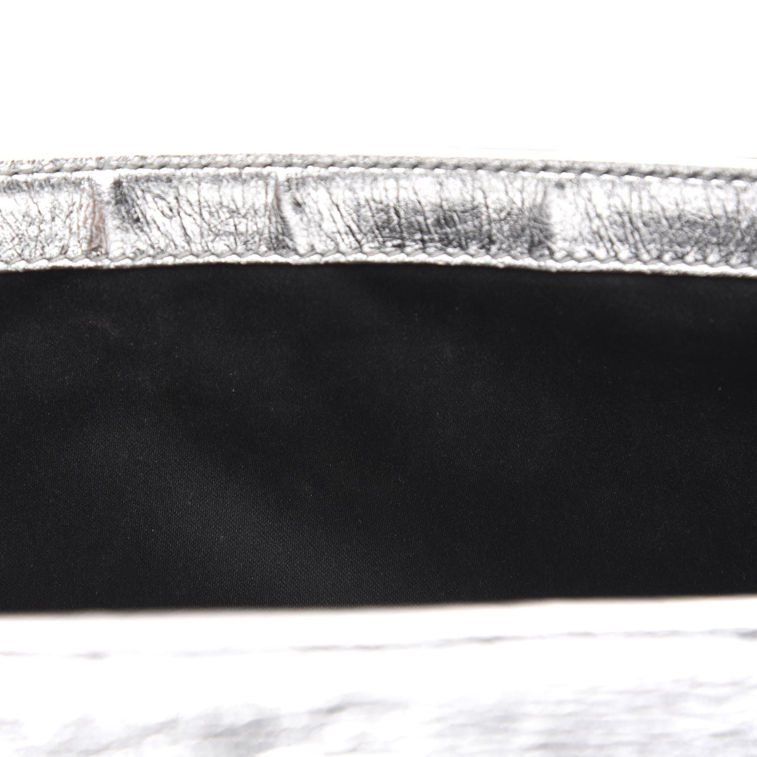 Saint Laurent Metallic Calfskin Monogram Large Belle De Jour Clutch Silver 11 of 11