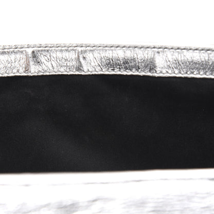 Saint Laurent Metallic Calfskin Monogram Large Belle De Jour Clutch Silver 11 of 11