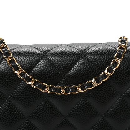 Chanel Caviar Quilted Wallet on Chain WOC Black 9 of 11