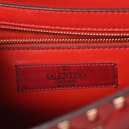 Valentino Garavani Lambskin Large Rockstud Spike Shoulder Bag Red 9 of 12