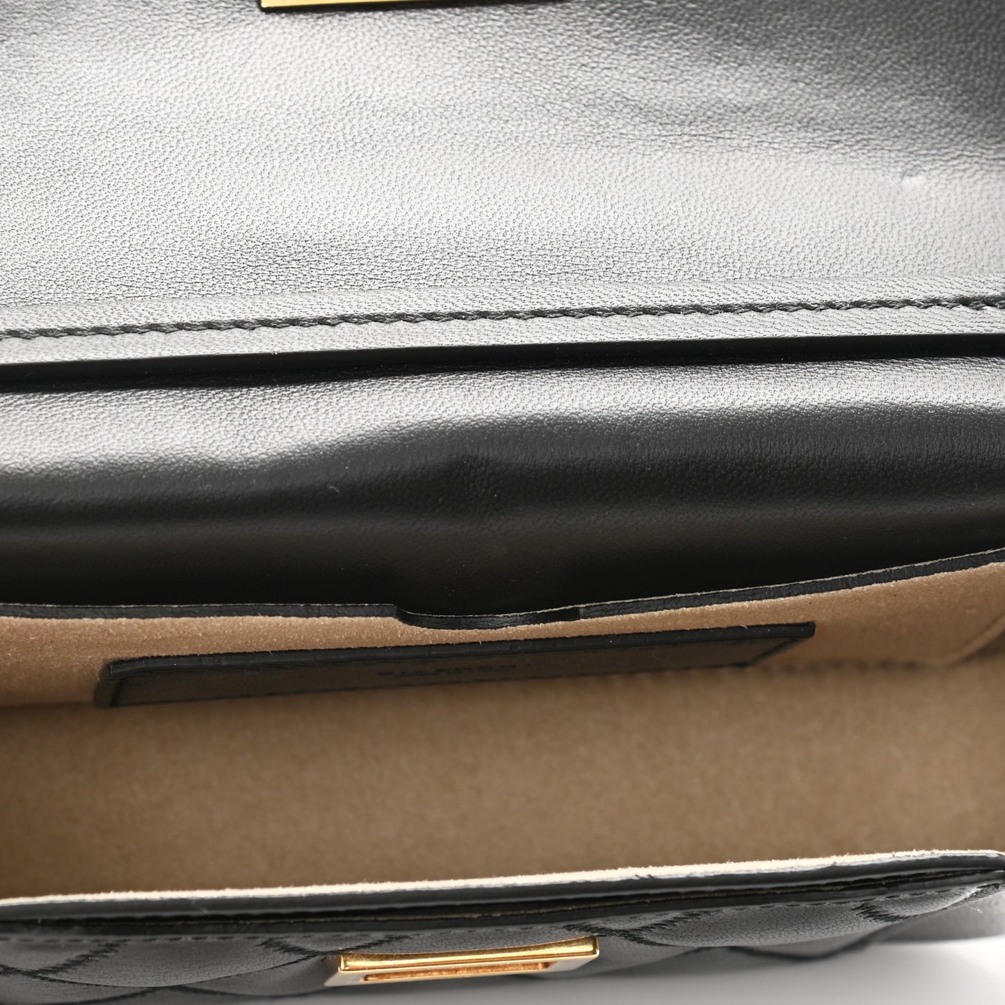Goatskin Quilted GV3 Mini Pocket Convertible Bag Black