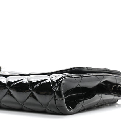 Chanel Patent Quilted Clutch with Chain Flap Black 11 of 11