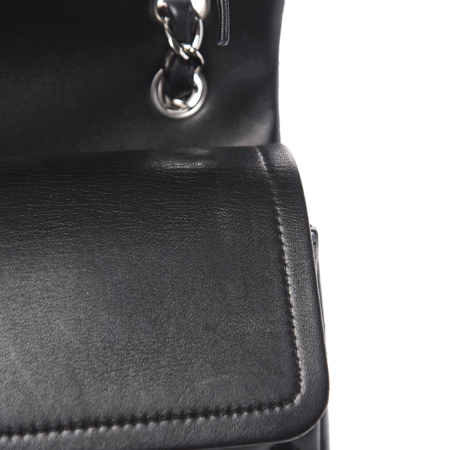 Lambskin Quilted Jumbo Double Flap Black