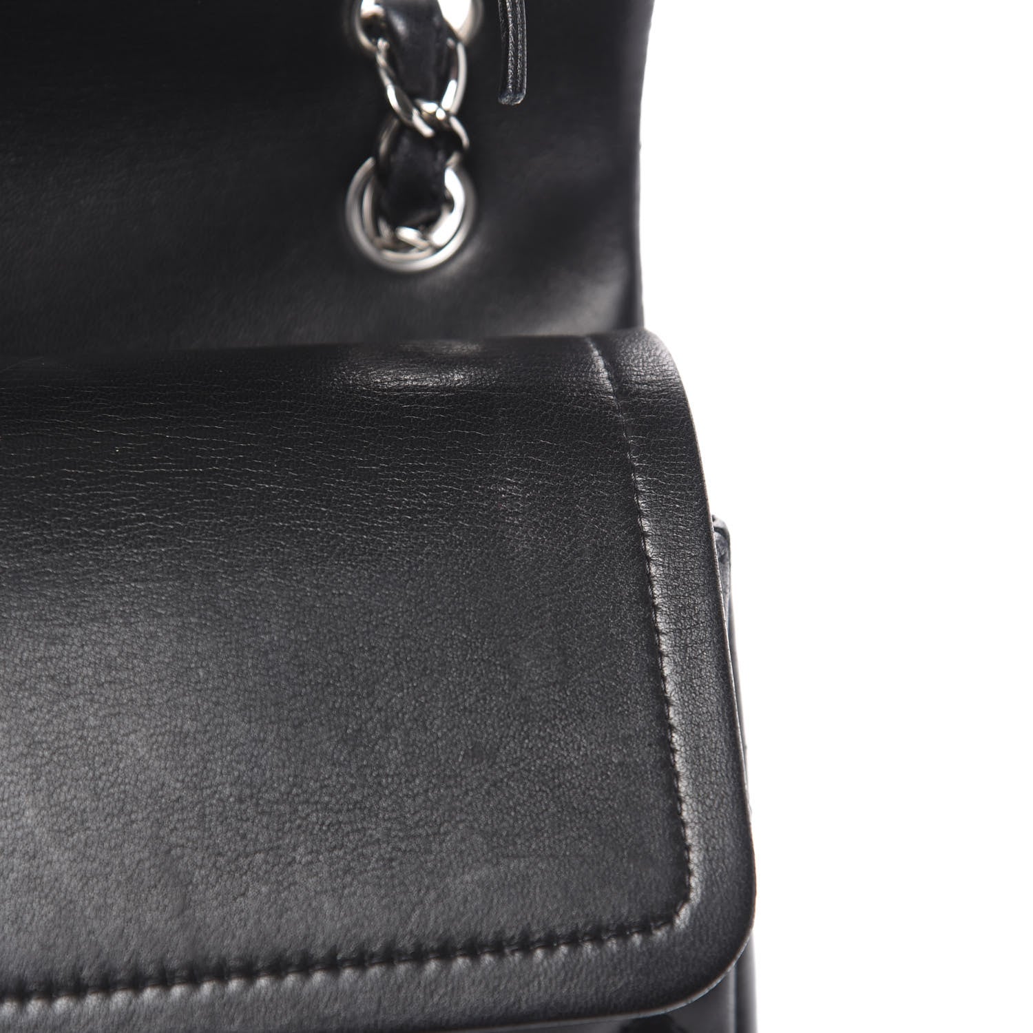 Chanel Lambskin Quilted Jumbo Double Flap Black 11 of 12