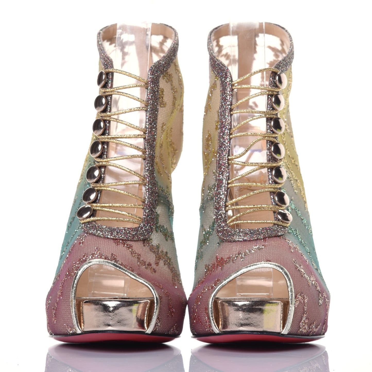 Rete Tulle Top Top 120 Ankle Boots 37 Multicolor