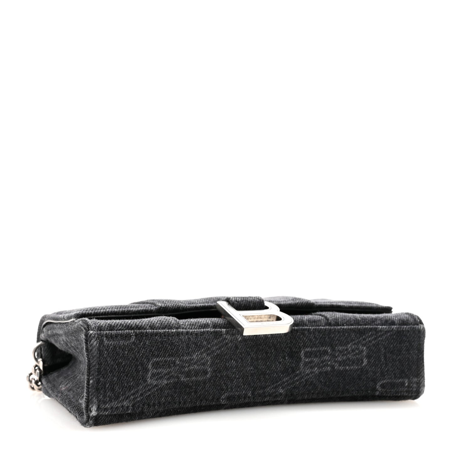 Denim BB Monogram Hourglass Chain Bag Black