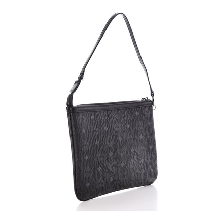 MCM Visetos Liz Shopper Tote Pouch Black 3 of 10