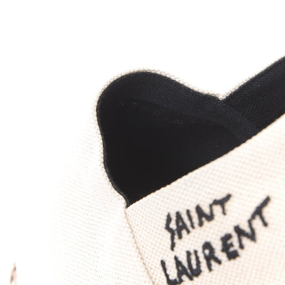 Saint Laurent Canvas Nappa Elba Light Logo Embroidered Espadrilles 38.5 Panna 9 of 9