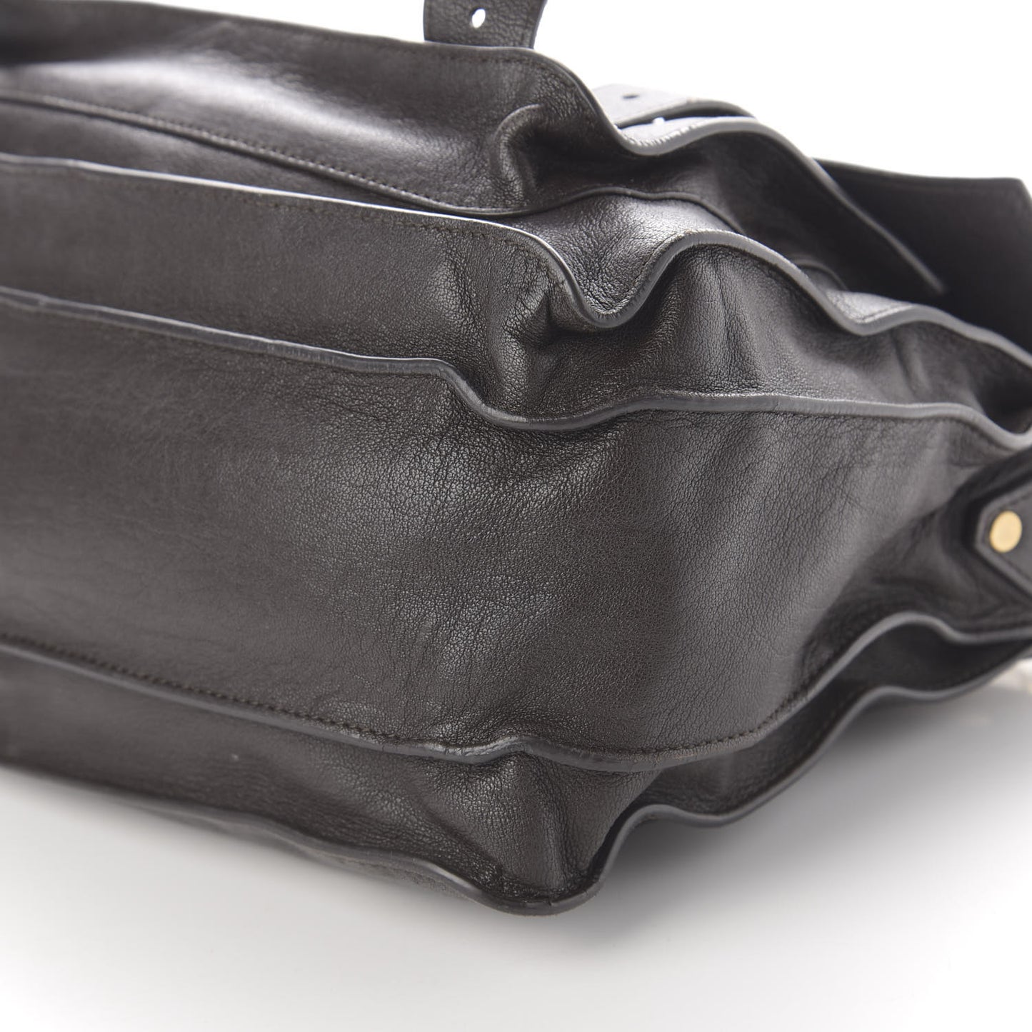 Lambskin Medium PS1 Satchel Dark Chocolate