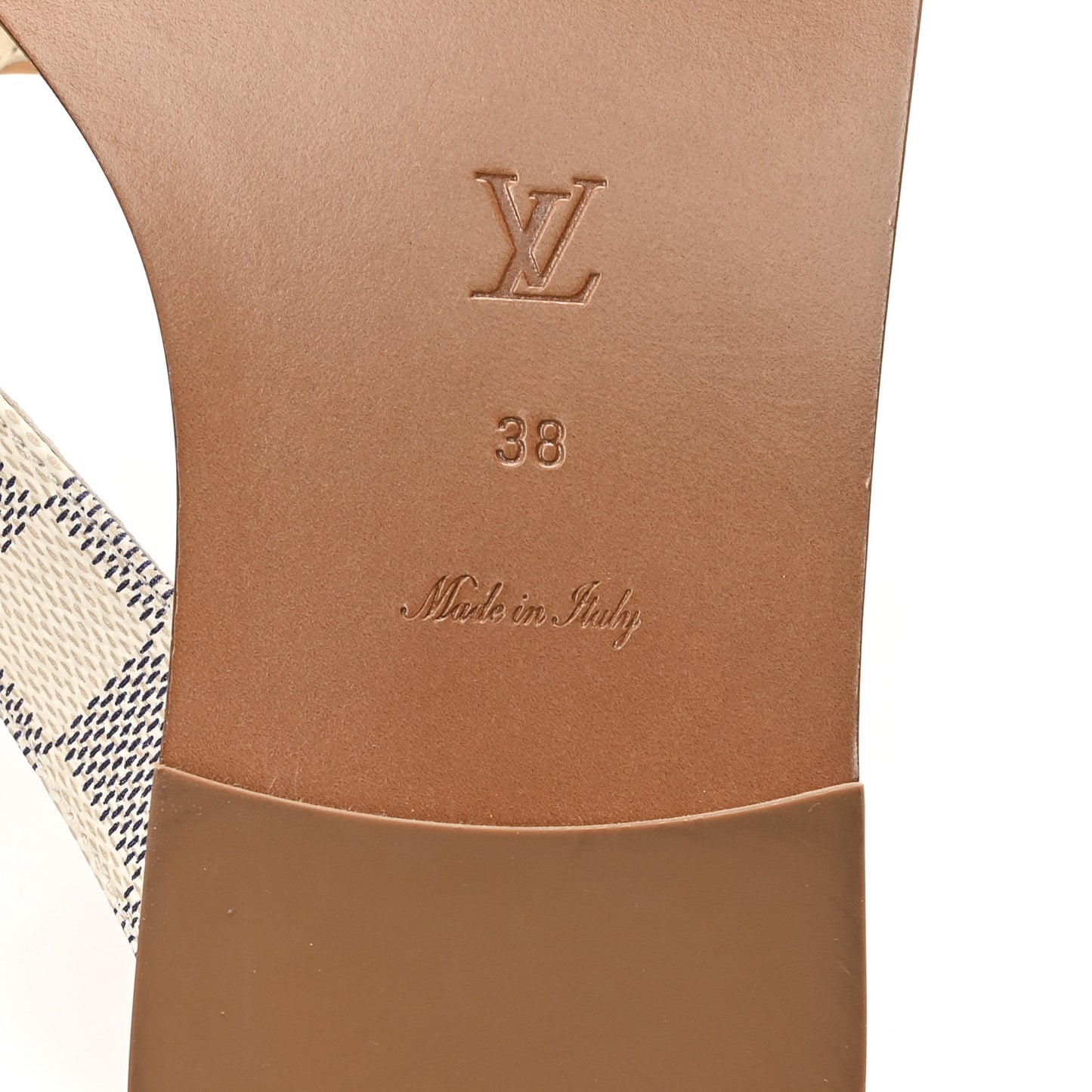 Damier Azur Sunny Flat Thong Sandals 38