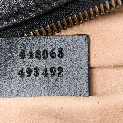 Gucci Calfskin Matelasse Mini GG Marmont Chain Shoulder Bag Black 7 of 11