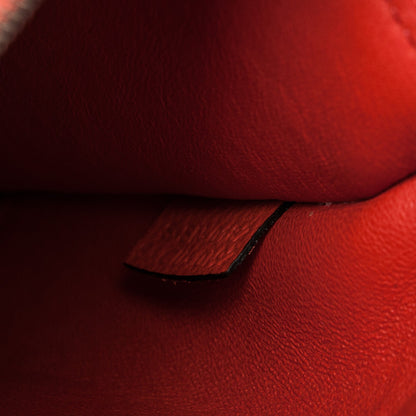 Celine Drummed Calfskin Suede Medium Trapeze Vermillion 8 of 8